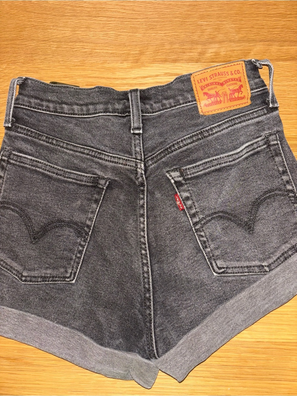 Levi's Women's Black Washed Denim Shorts